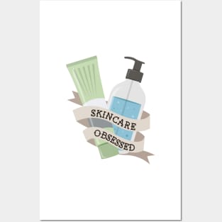 Skincare Obsessed Skincare Cream and Cleanser Banner Posters and Art